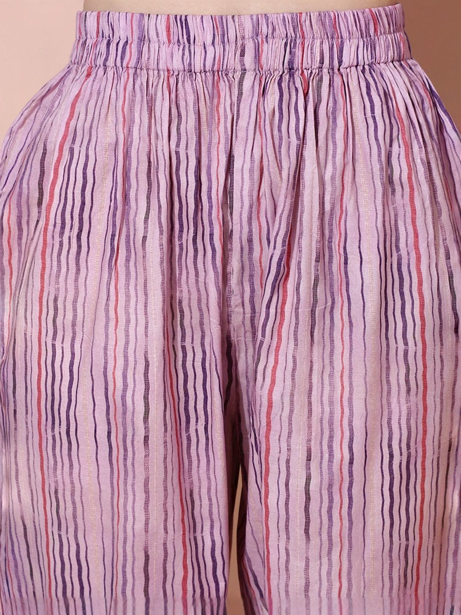 Stylee LIFESTYLE Purple Cotton Floral Print Unstitched Dress Material