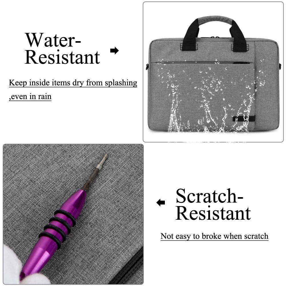 BRINCH Laptop Bag 13.3 Inch, Stylish Fabric Laptop Messenger Shoulder Bag Case Briefcase for 13 - 13.3 Inch Laptop / Notebook / MacBook / Ultrabook / Chromebook Computers (Black)