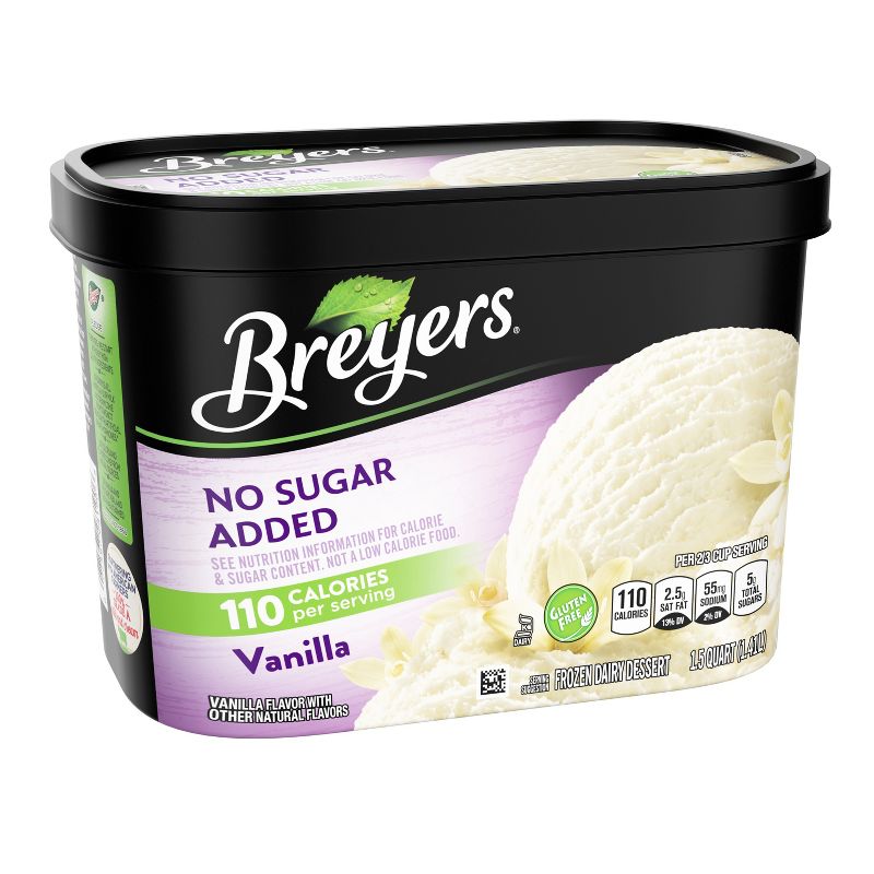 Breyers No Sugar Added Vanilla Frozen Dairy Dessert - 48oz
