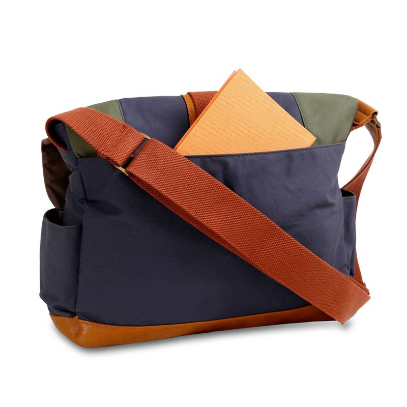 J World Sam Canvas Messenger Bag - Navy