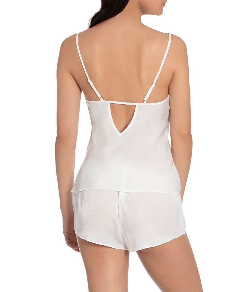 In Bloom by Jonquil Seagrass Shimmer Satin Camisole & Shorts Coordinating Pajama Set