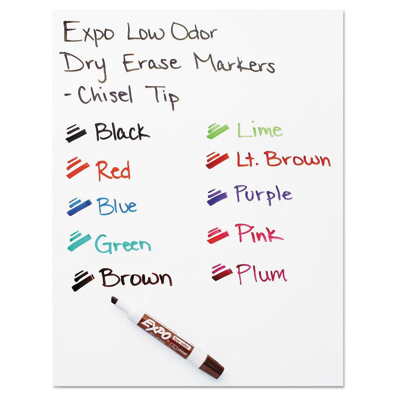EXPO Low Odor Dry Erase Marker Chisel Tip Red Dozen 80002