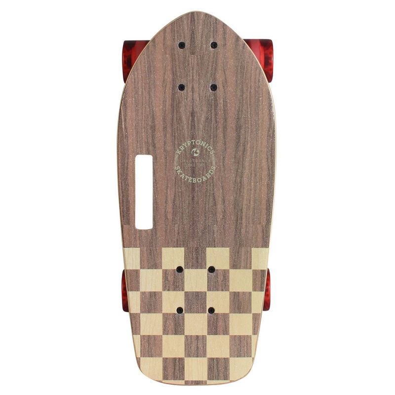 Kryptonics 19" Stubby Cruiser Board - Red/Brown