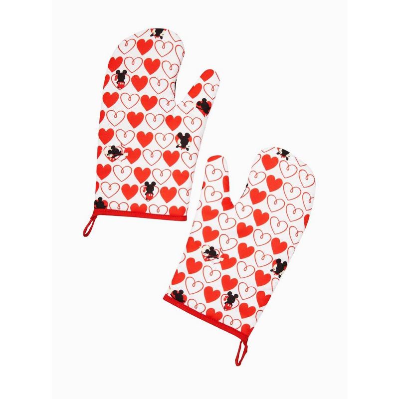 2pk Cotton Buffalo Check Oven Mitt Set Black - Design Imports