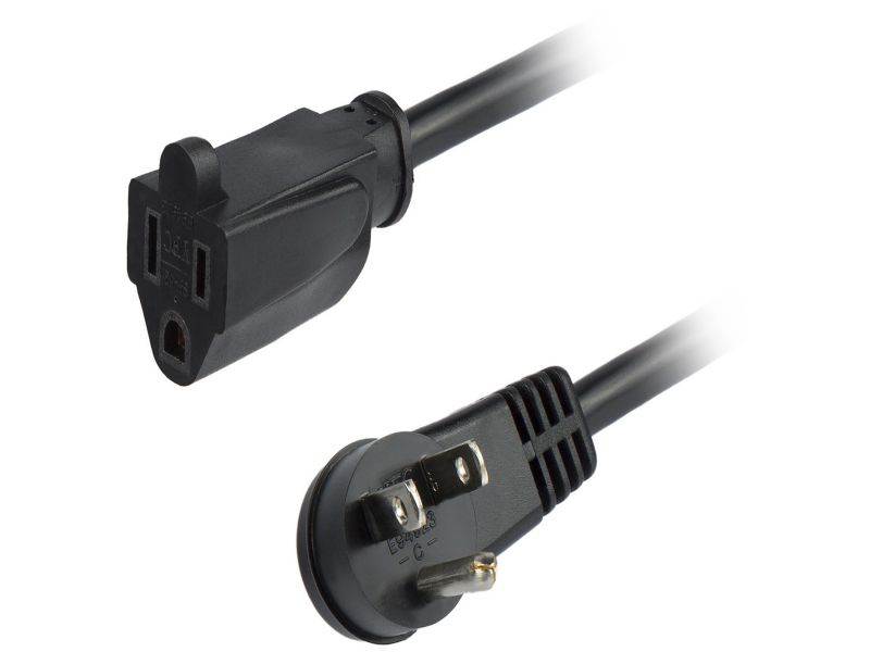 1M 16AWG Heavy Duty Power Extension Cord Power Extension Cable 3 Feet 1 Meters 3 Conductor NEMA 515P to NEMA 515R 13 Amp Power Cable ED70906