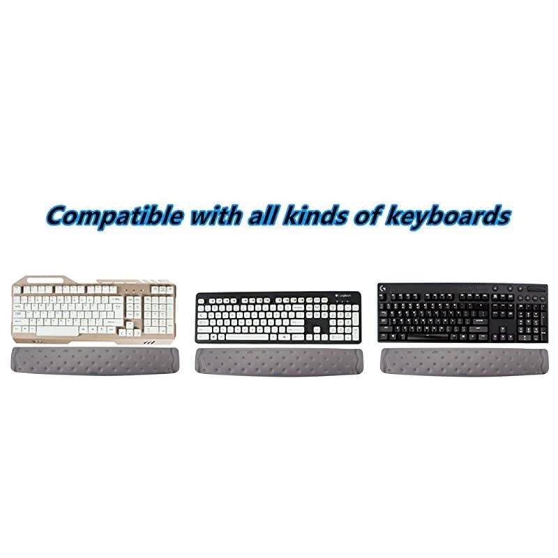 Memory Foam Mouse & Keyboard Wrist Rest Support Pad Cushion Set for Computer, Laptop, Office Work, PC Gaming - Massage Holes Design - Easy Typing Wrist Pain Relief (Aquamarine Bundle)