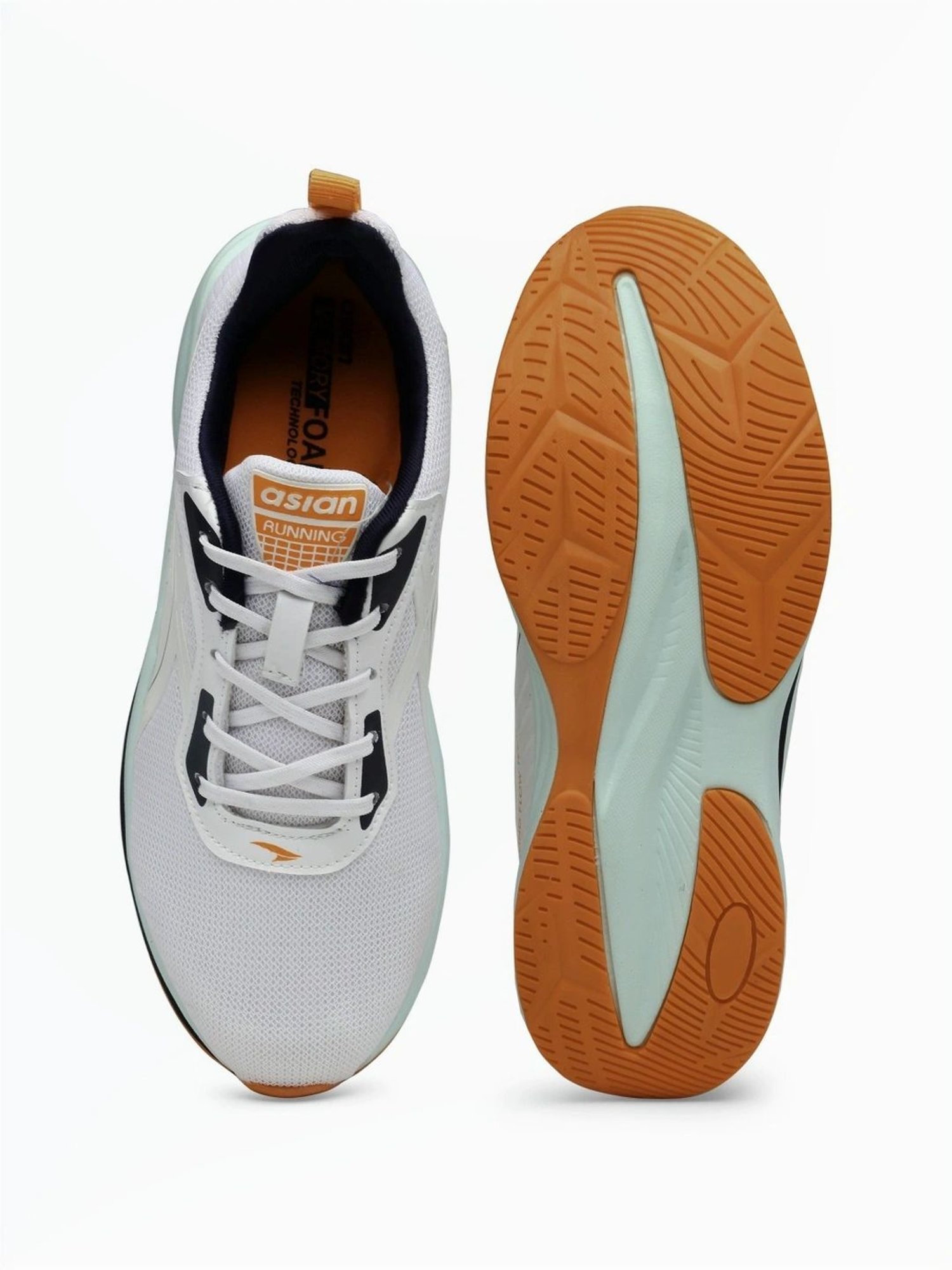 Asian Men's White Running Shoes