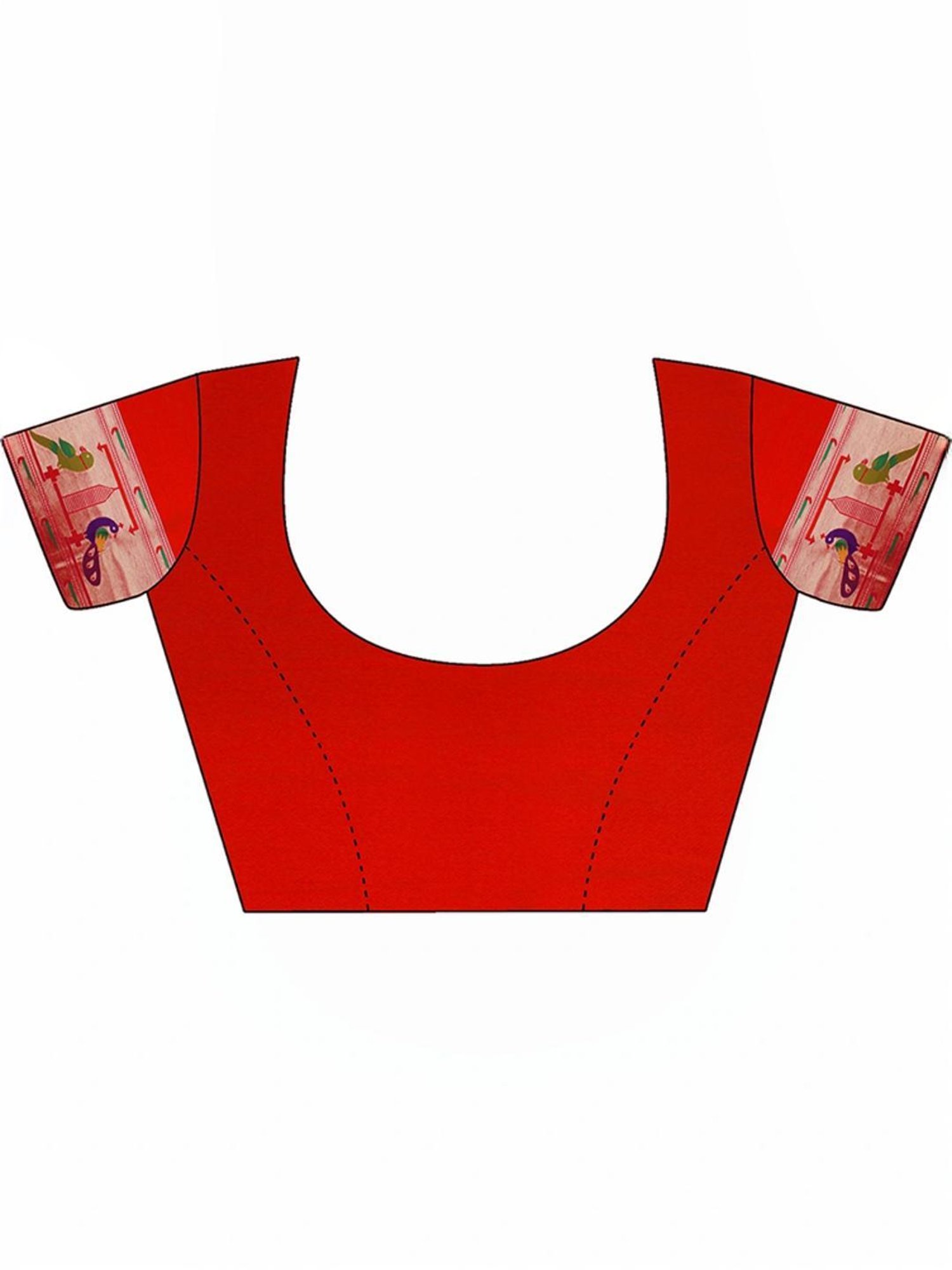 Satrani Pink Woven Saree With Unstitched Blouse