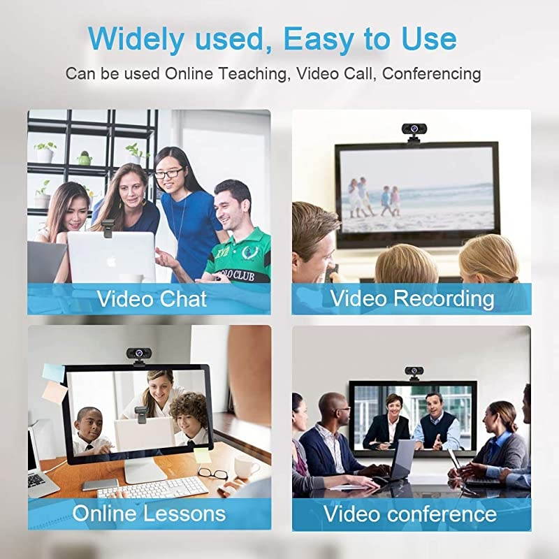 with Microphone 1080P,USB PC Streaming Computer Camera for Windows Mac Laptop Desktop,120&deg;Wide-Angle 30fps, Large Sensor Low Light for Video Calling Conferencing Gaming
