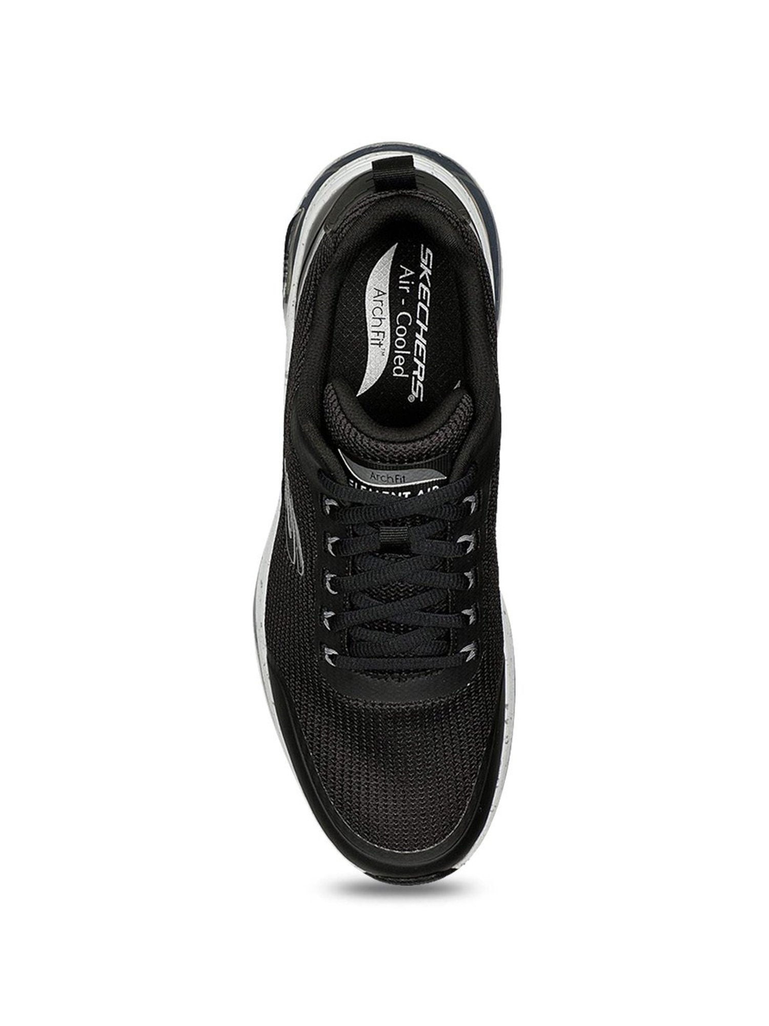 Skechers Men's ARCH FIT ELEMENT AIR Black White Casual Lace Up Shoe