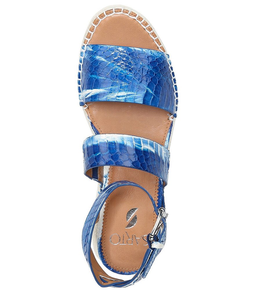 Sarto by Franco Sarto Calvin Snake Print Espadrille Platform Wedge Sandals