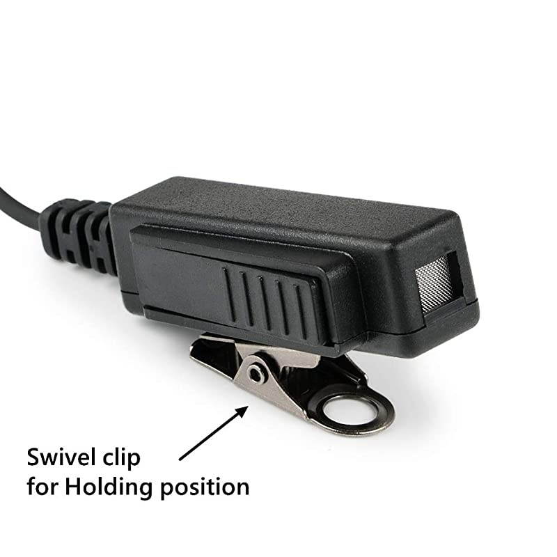 for Motorola Walkie Talkies with Mic 2 Pin Acoustic Tube Headset and PPT for CP200 GP2000 XU1100 PRO1150 MU12 2 Pack