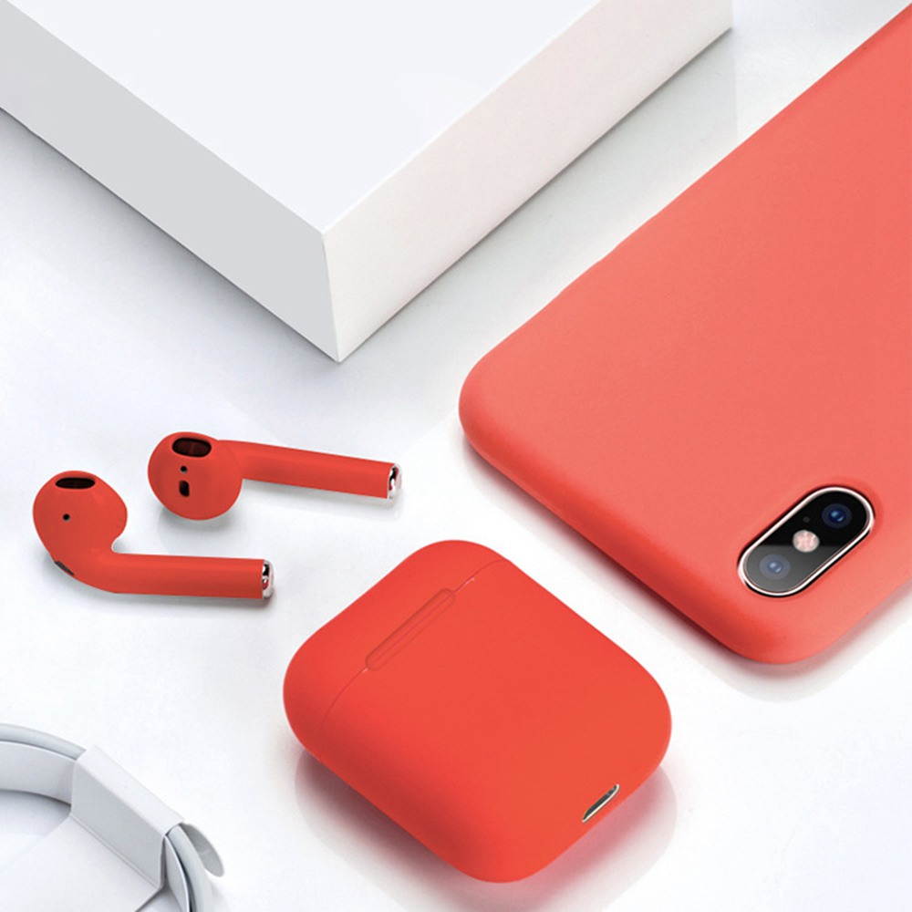 i12 TWS Wireless Bluetooth 5.0 Touch control Earphones with 300mAh Charging Dock Automatically Pairing - Red