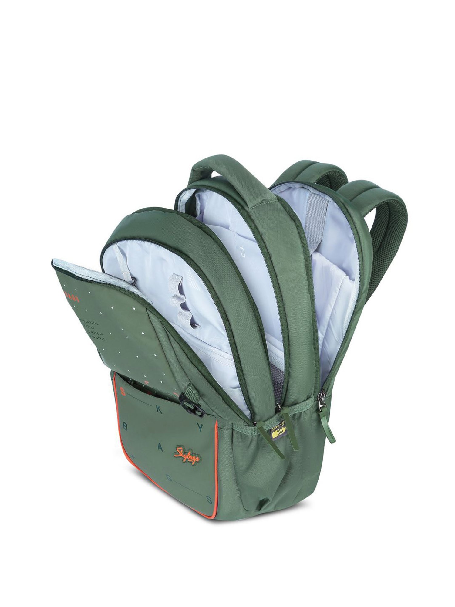 Skybags Nextra Dark Green Polyester Printed Laptop Backpack - 28 Ltrs