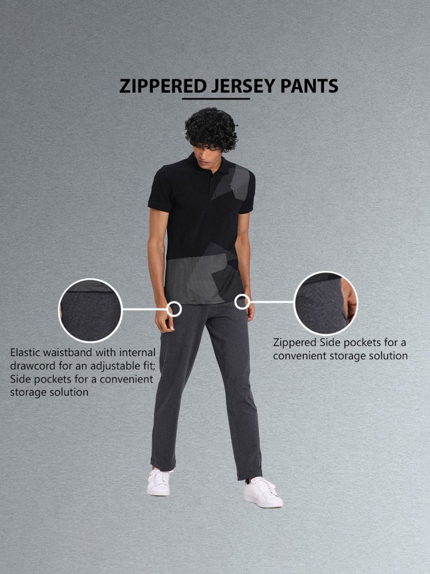 Parx Black Jogger Fit Joggers