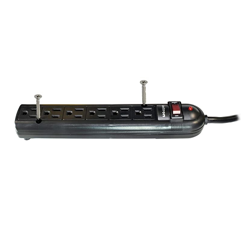 Mountable Surge Protector 6 ft. (WSP-600PLF-6BK)