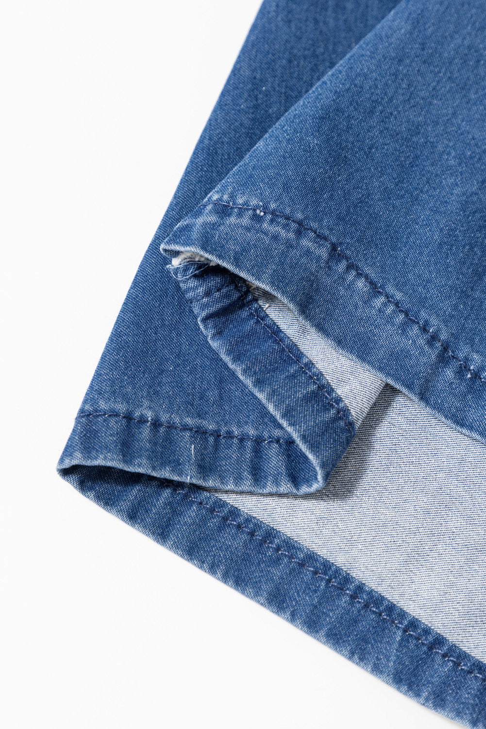 Dark Blue Plus Size Stitching Washed Flare Jeans