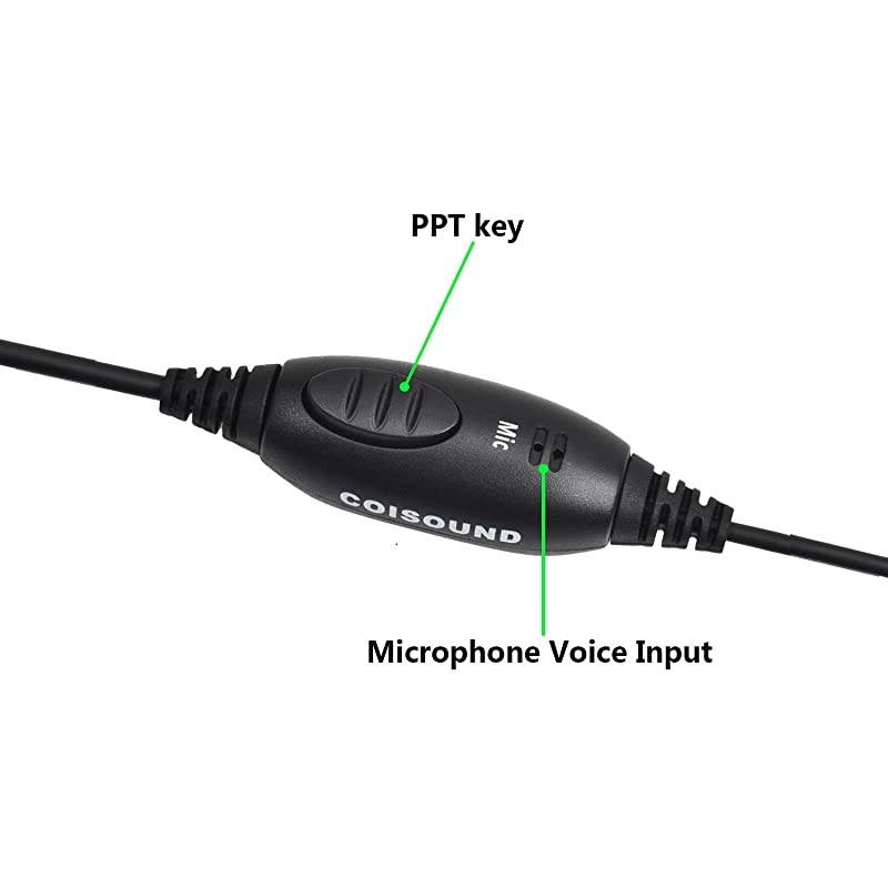 Talkie Earpiece |Two Way Radio Earpiece |Noise Canceling Headset 2 Pin Acoustic Tube Earpiece with Mic PTT Compatible Motorola CLS1410 CLS1110 CP200 GP300 GP2000 T600 T100 T800 Radio1 Pack
