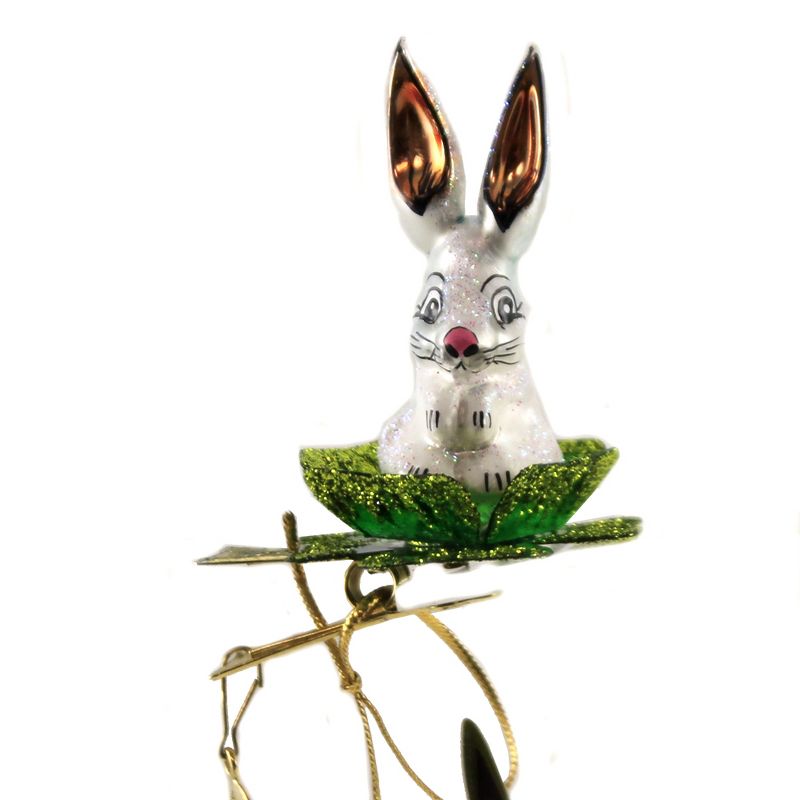 Morawski 2.25" Clip On Bunny In The Field Ornament Easter Rabbit  -  Tree Ornaments
