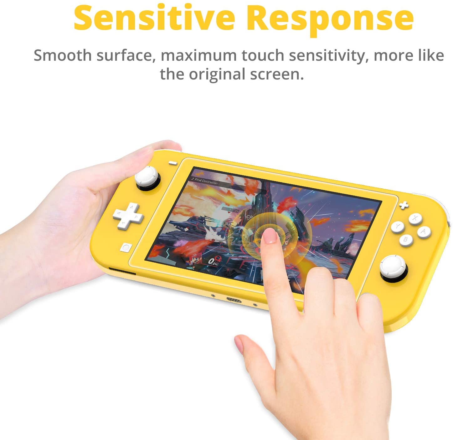 [2 Pack] Screen Protector for Nintendo Switch Lite, HEYSTOP Tempered Glass Film with Anti-Scratch for Nintendo Switch Lite