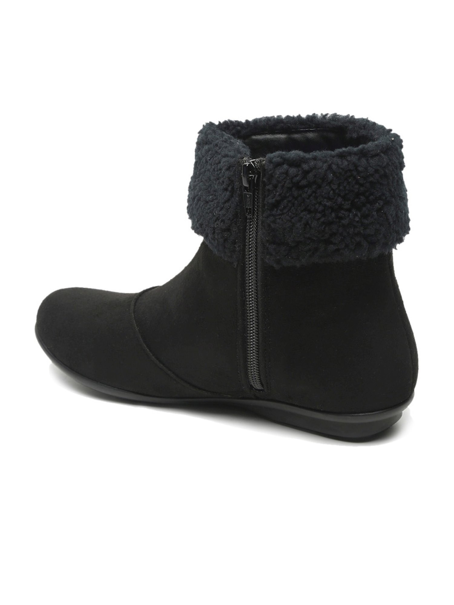 Flat N Heels Women's Black Snow Boots
