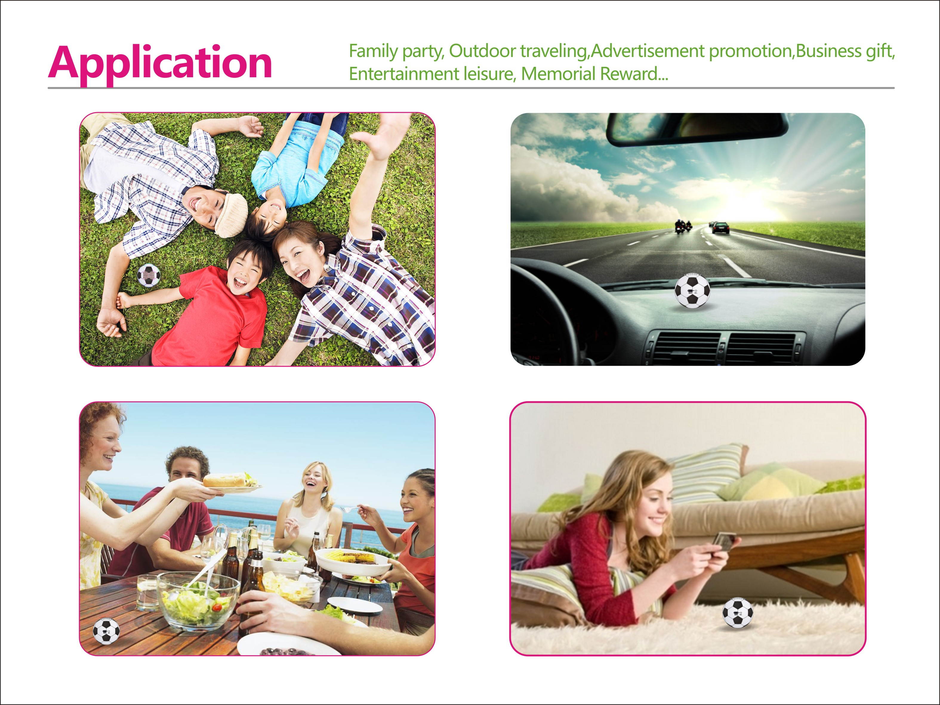 Football Mini Bluetooth Speaker Wireless Subwoofer Computer Audio speakers 600Mah Battery Power