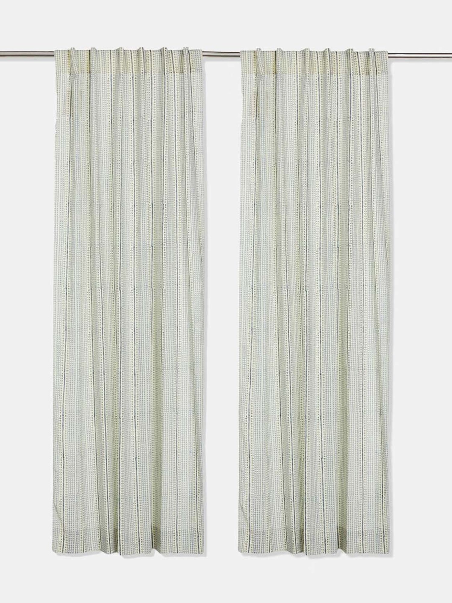 Fabindia Blue Coramandel Cotton 7 ft Door Curtain