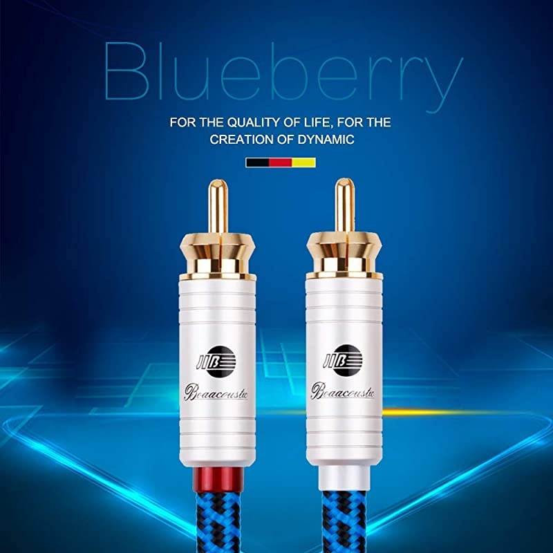 JIB  Blueberry Series 6N OCC RCA to RCA Male to Male HighEnd HiFi Subwoofer Cable 32ft1M