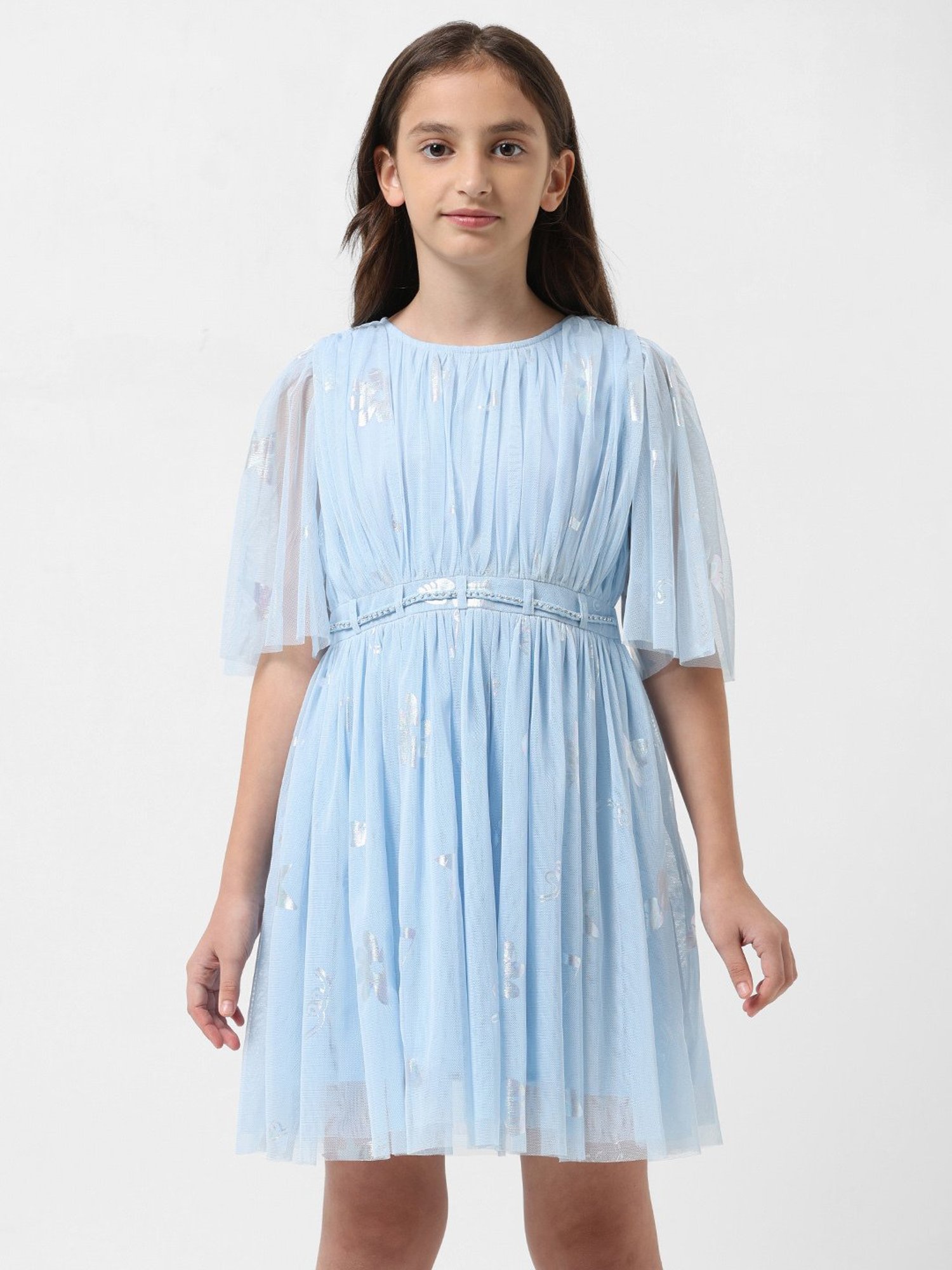 VERO MODA GIRL Blue Solid Dress