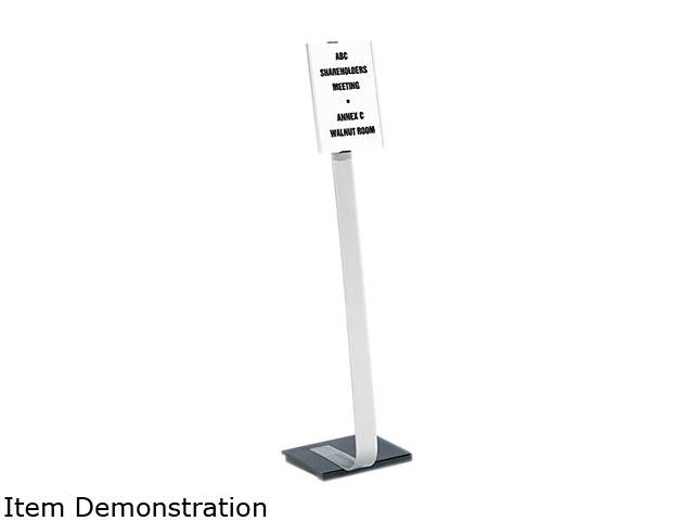 Durable 4814-23 Info Sign Duo Floor Stand, Letter-Size Inserts, 15 x 44-1/2, Clear