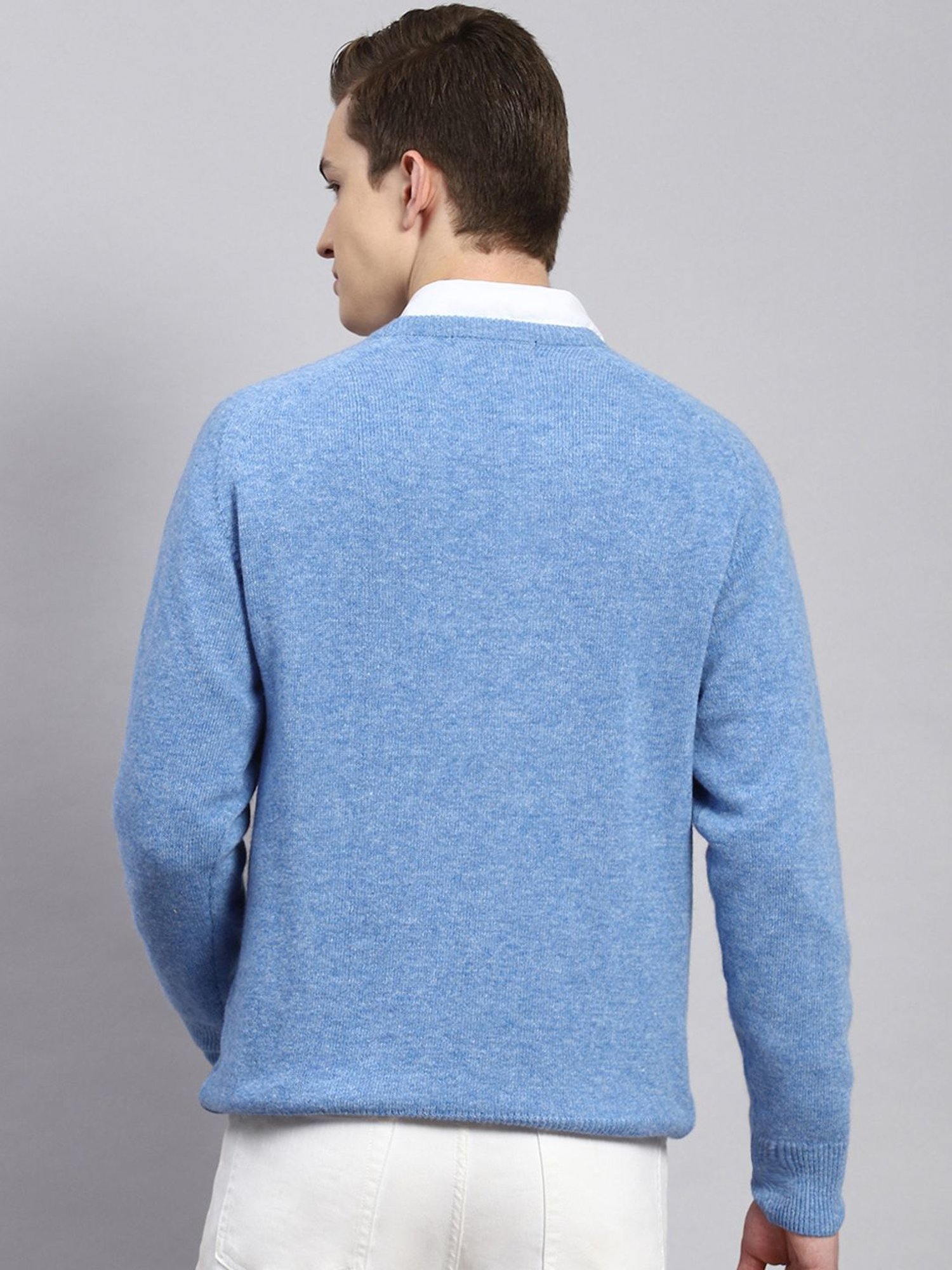 Monte Carlo Blue Regular Fit Sweater