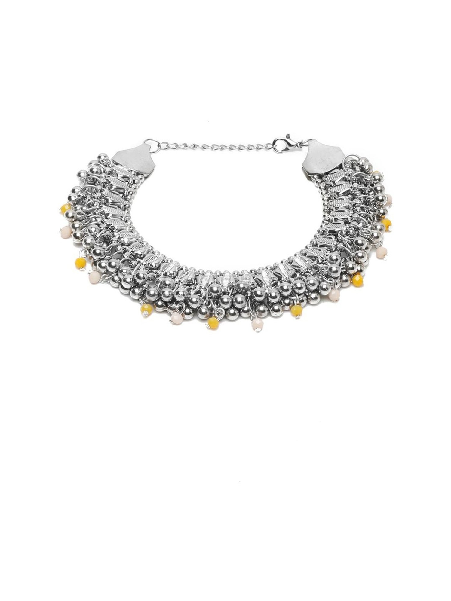 YouBella Gold-Plated Copper Strand Stylish Party Wear Anklets for Women - Set of 2