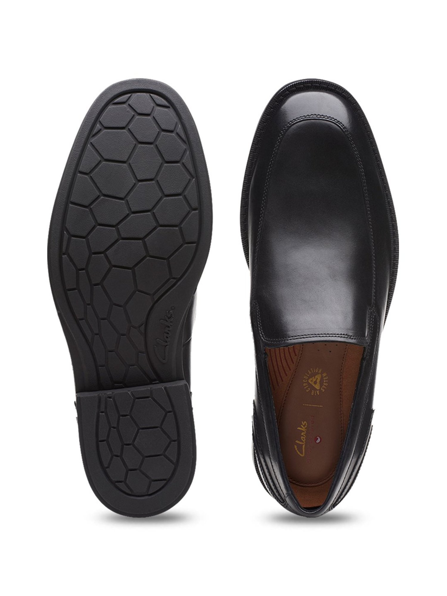 Clarks Men's Un Hugh Step Black Casual Loafers