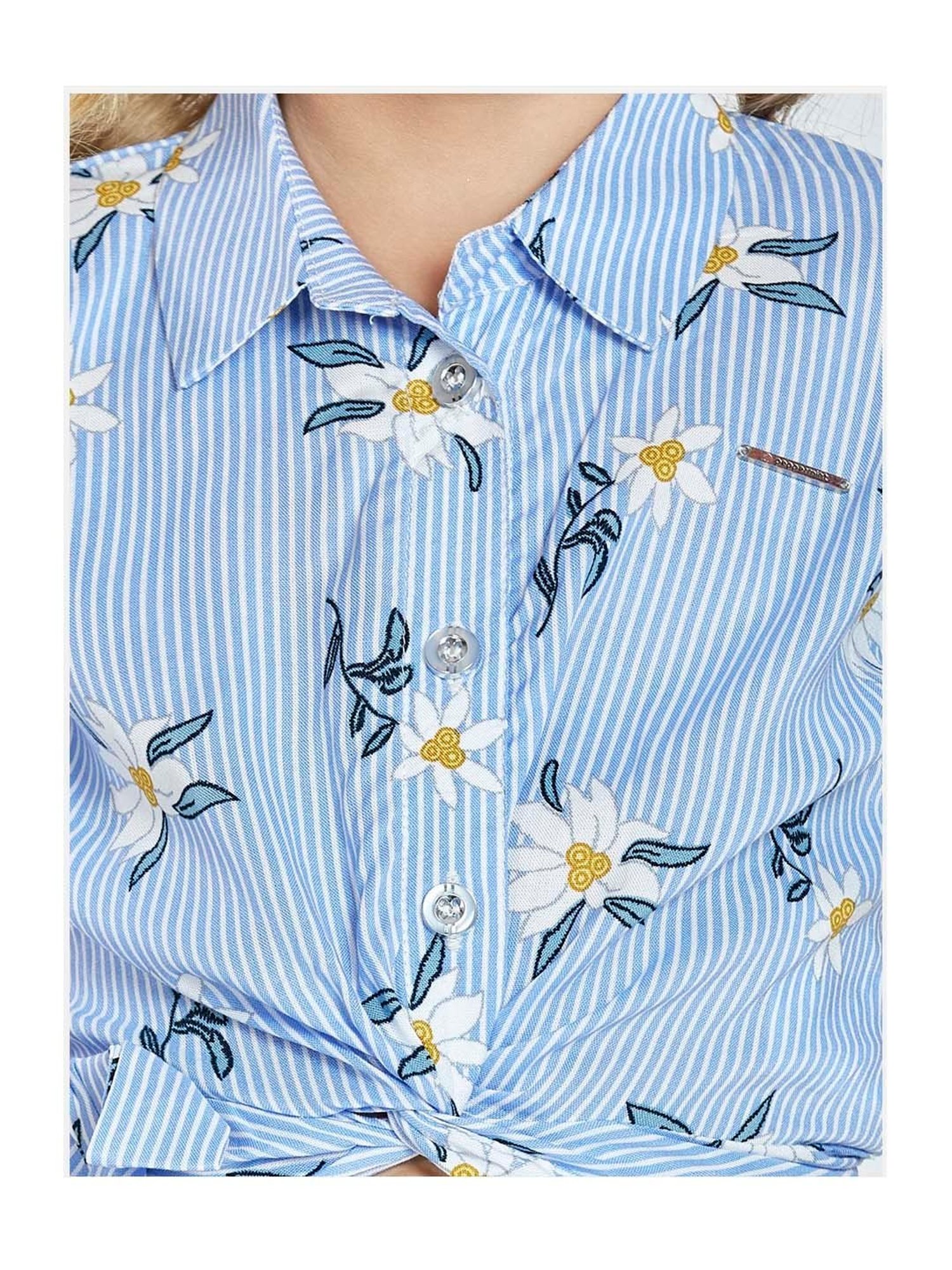 Peppermint Kids Blue Floral Print Top Set