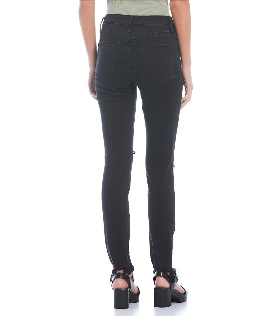 Silver Jeans Co. Most Wanted Mid Rise Destructed Skinny Jeans