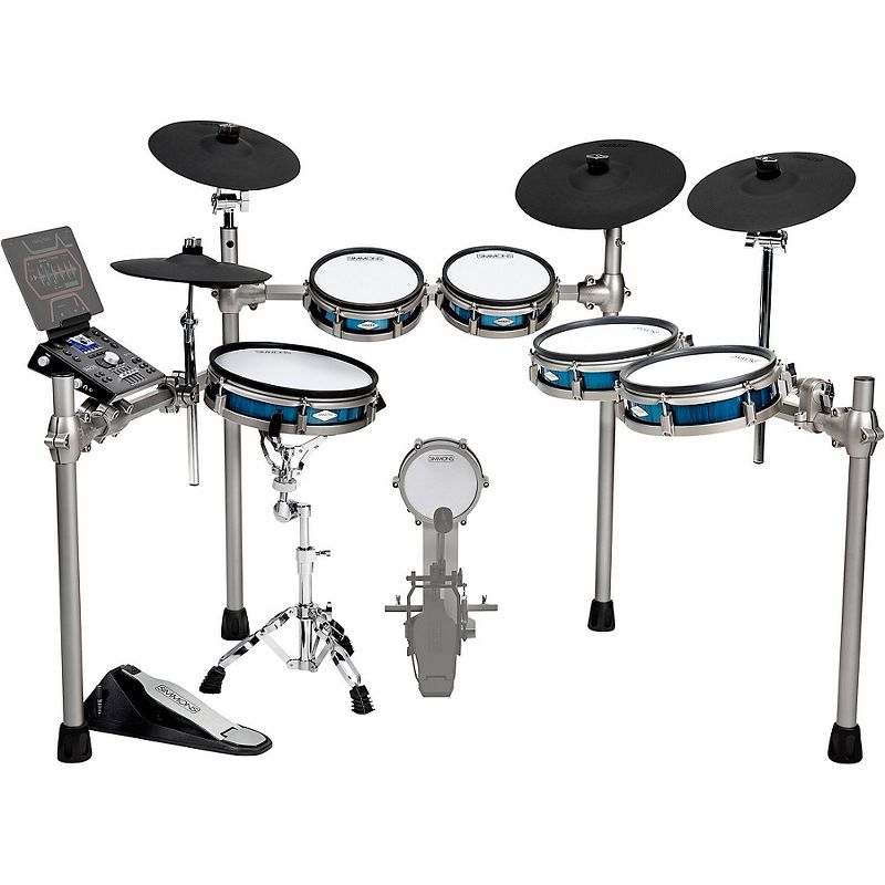 LyxJam 8-Piece Electronic Drum Kit, Professional Drum Set with Real Mesh Fabric, 448 Preloaded Sounds, 70 Songs, 15-Song Recording Capacity, Choke,Rim,Edge Capability & Kick Pad, Drum Sticks Included