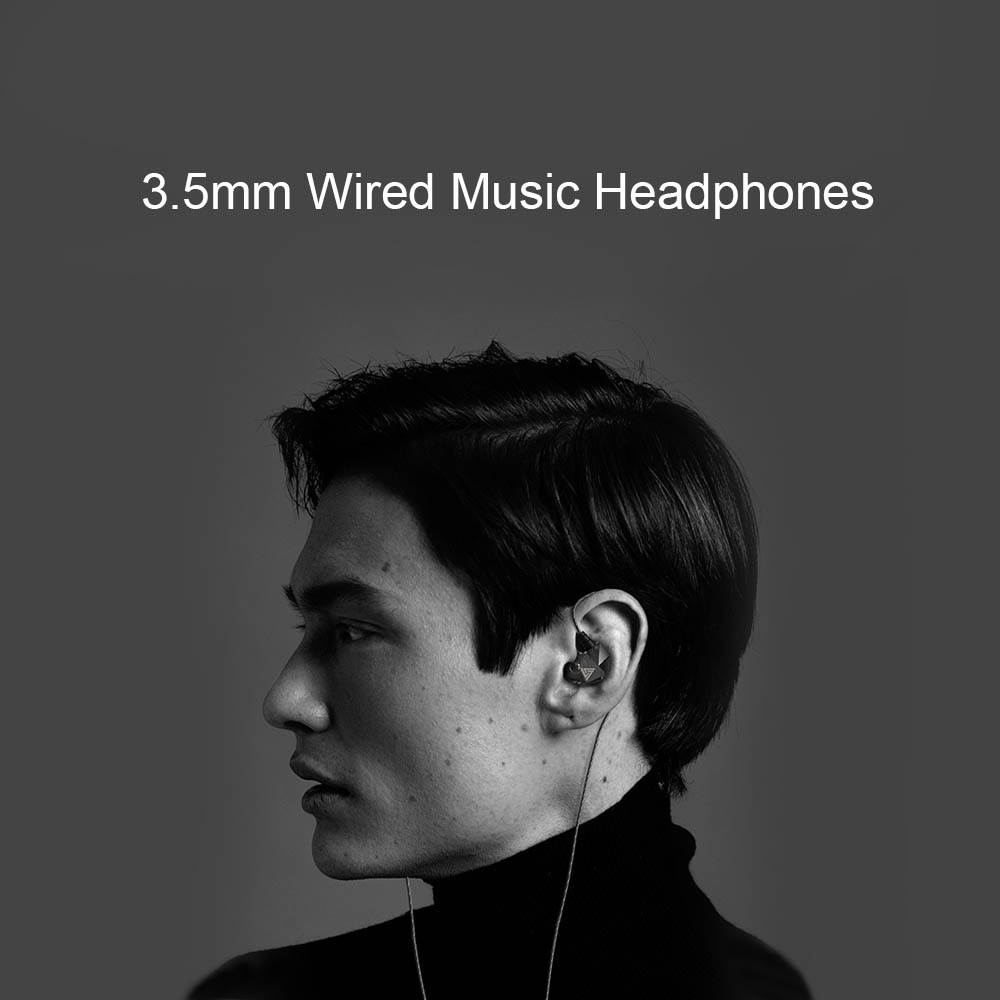 QKZ AK2 3.5mm Wired Headphones In-ear Earbuds Music Earphone Sports Headsets with Microphone