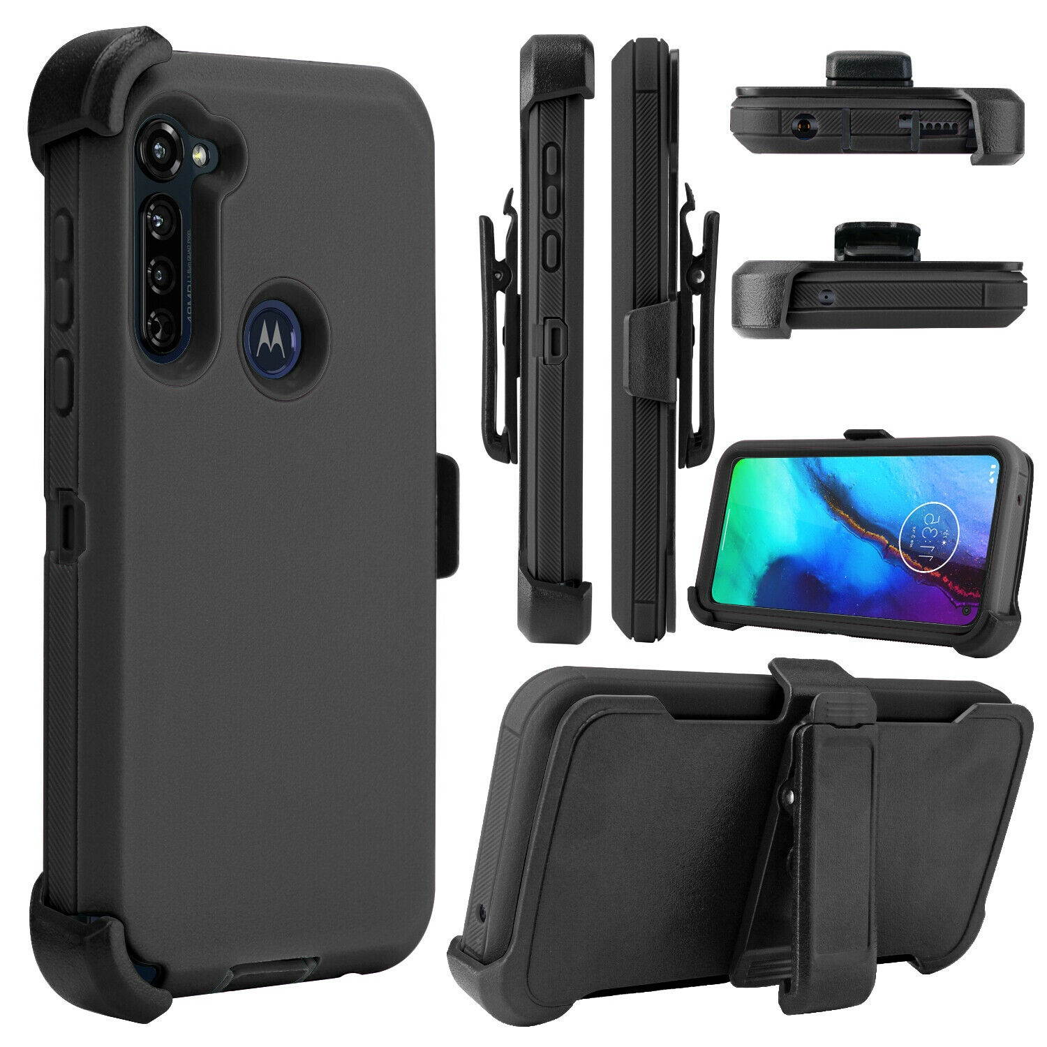 For  Moto G Power 2020/G Stylus/G8 Power/G8 Play Holster Belt Clip Case