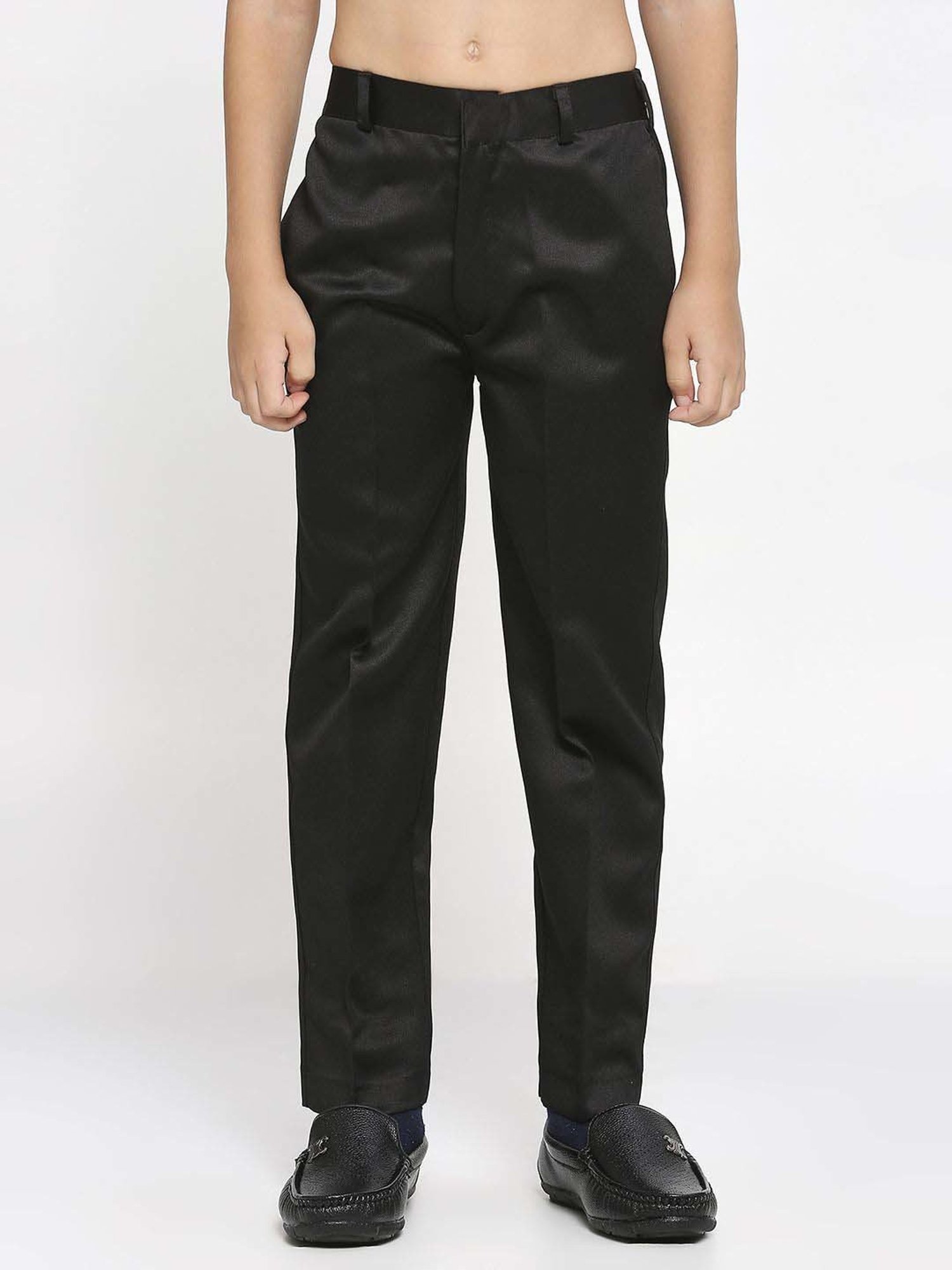 Kids Island Boys Black & White Printed Full Sleeves Suit Set