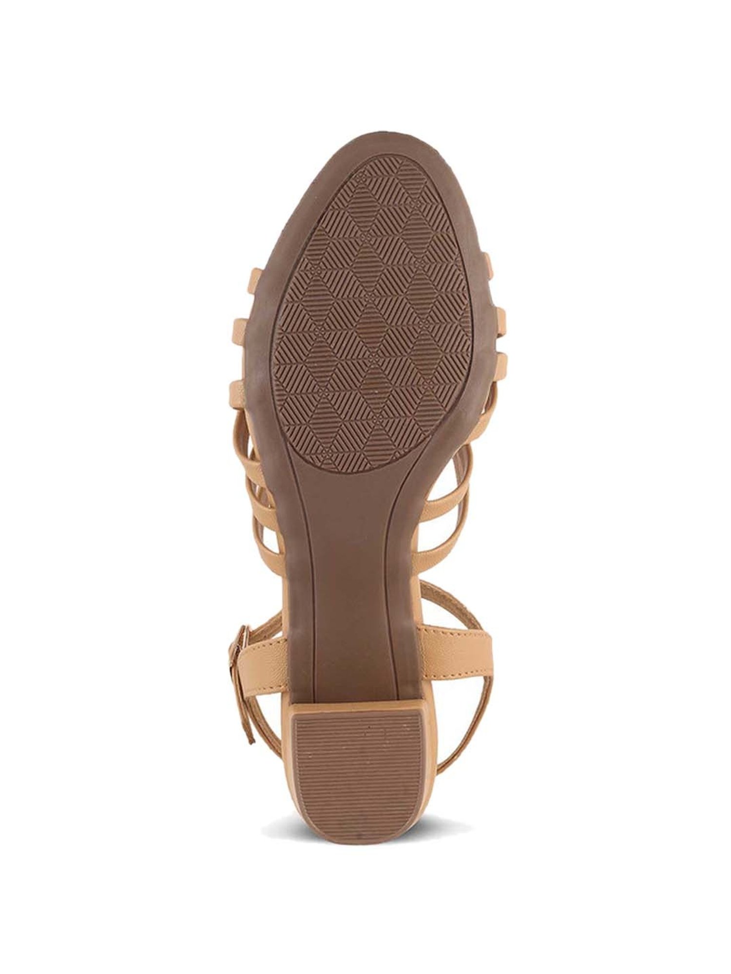 Tresmode Women's Beige Ankle Strap Sandals