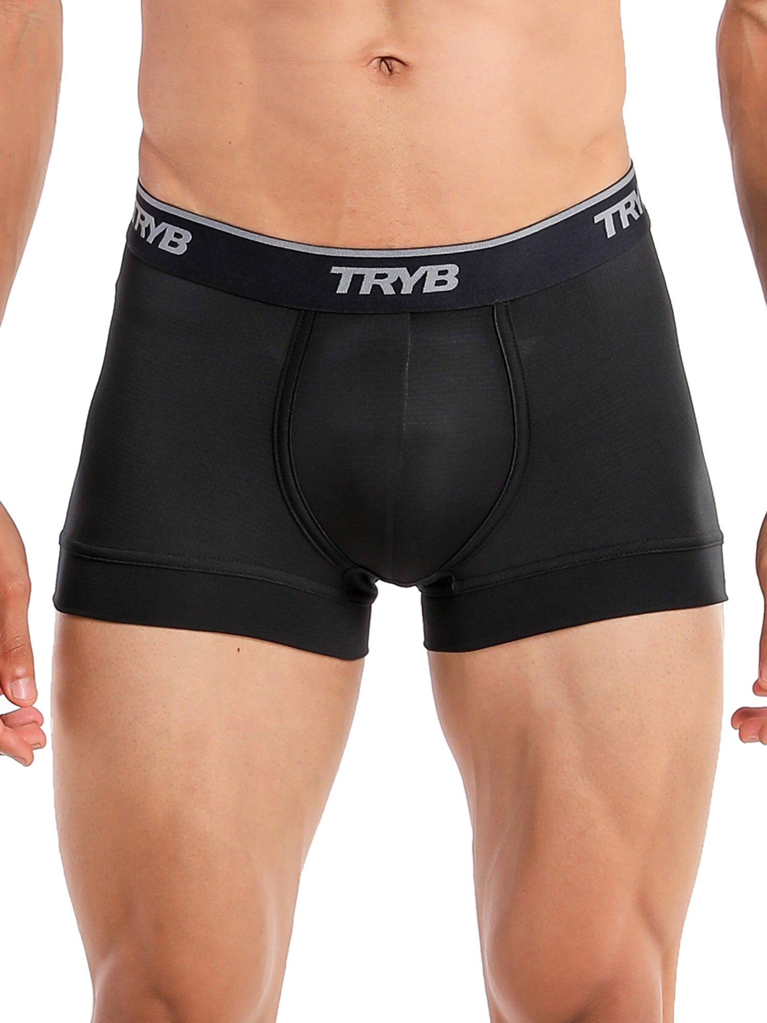 TRYB Black & Navy Skinny Fit Trunks - Pack of 2