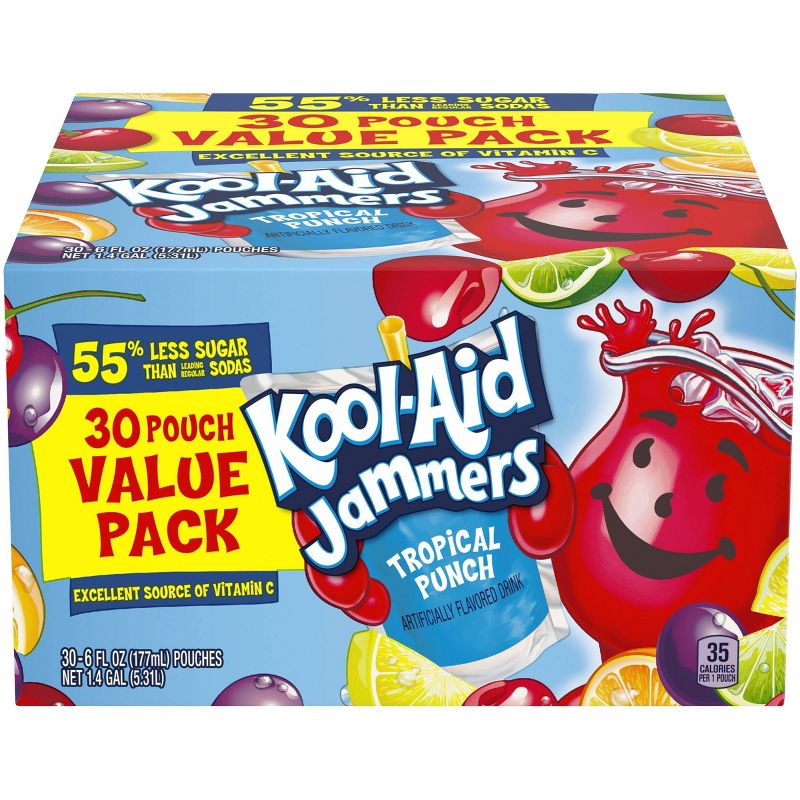 Kool-Aid Jammer Tropical Punch - 30pk/6 fl oz Pouches