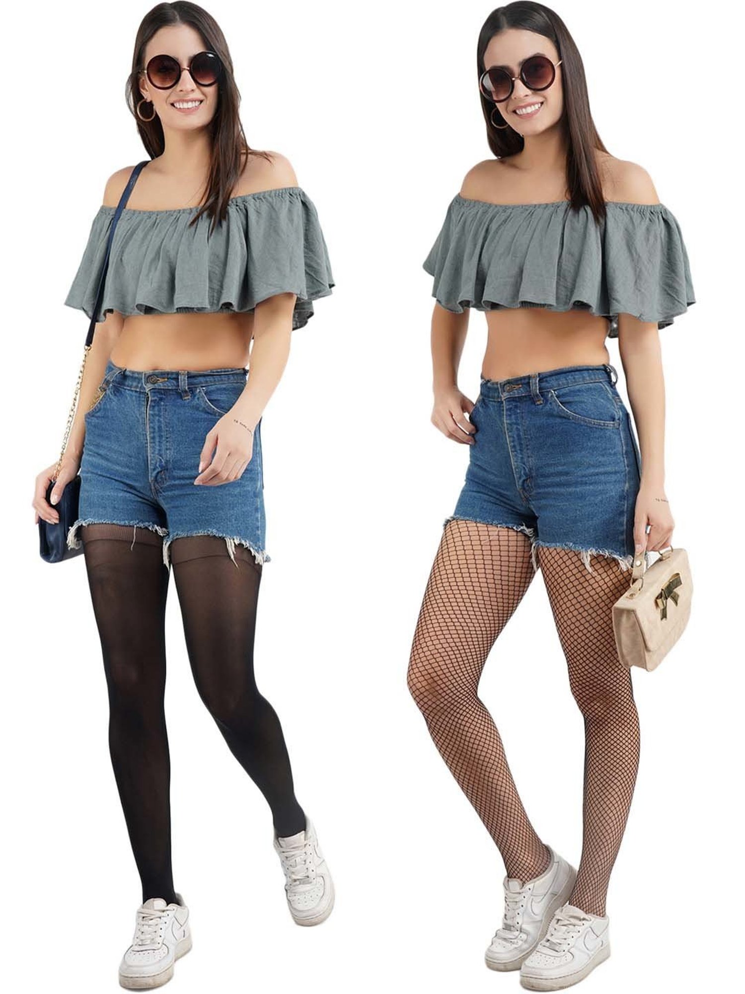 Da Intimo Brown Lace Stockings