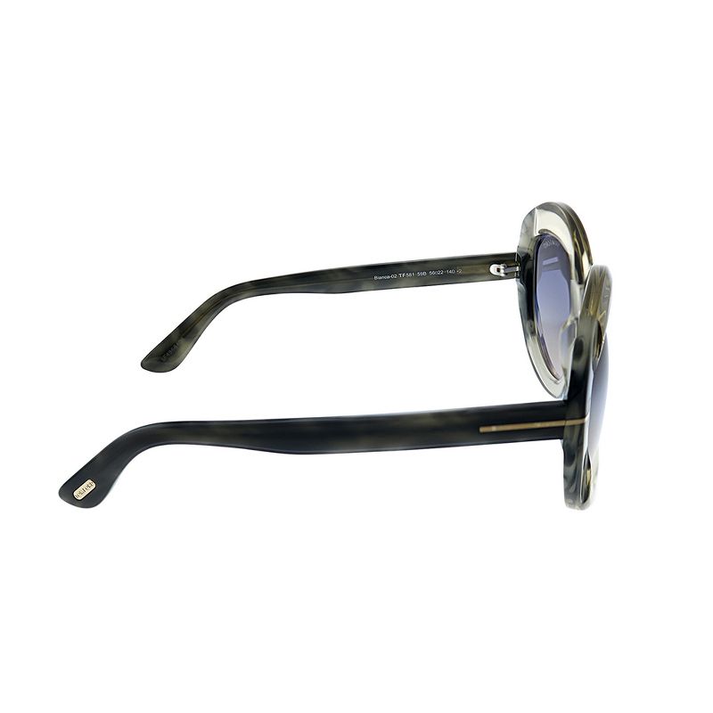 Tom Ford Bianca-02  59B Womens Round Sunglasses Crystal Grey 56mm