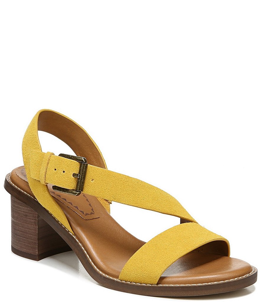 Zodiac Ivy Suede Asymmetrical Block Heel Sandals