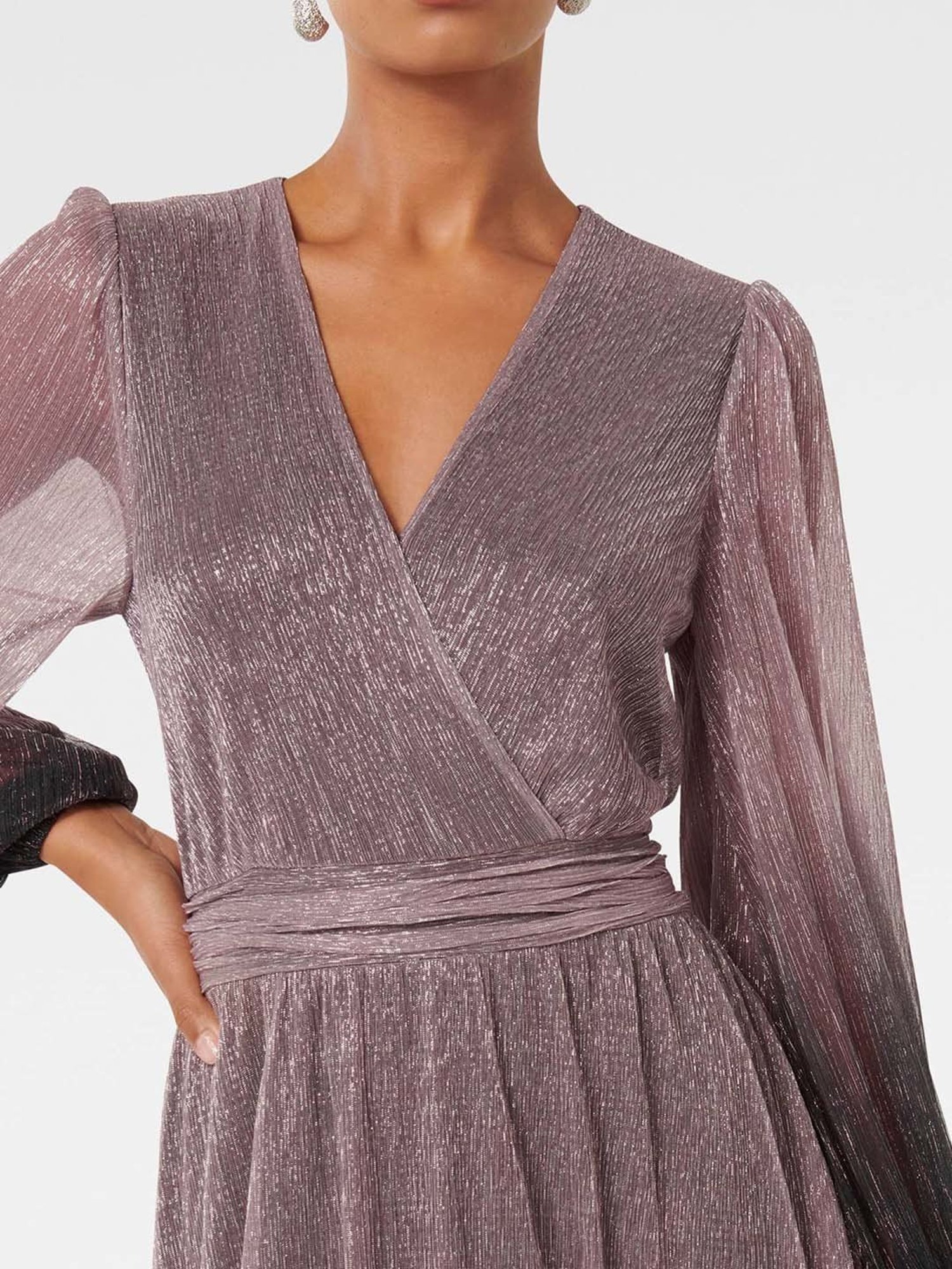 Forever New Gisele Ombre Plisse Maxi Dress