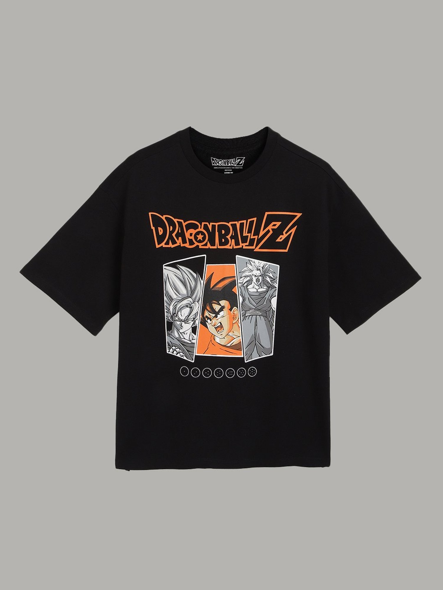Free Authority Black Loose Fit Printed T-Shirt