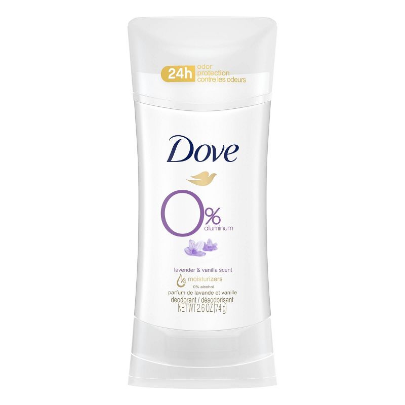 Dove 0% Aluminum Lavender & Vanilla Deodorant Stick - 2.6oz
