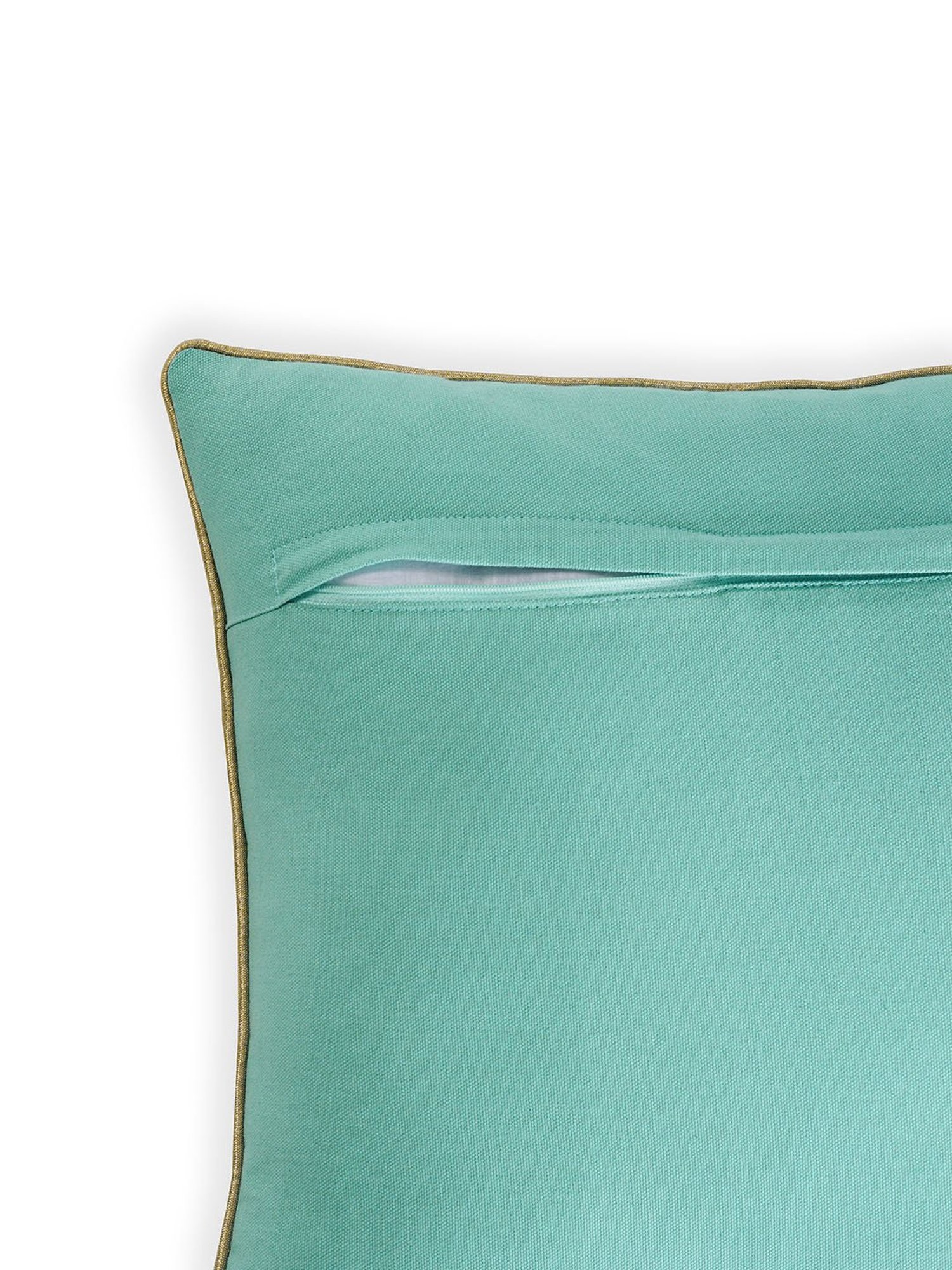 Pure Home and Living Blue Cotton Printed Cushion Cover