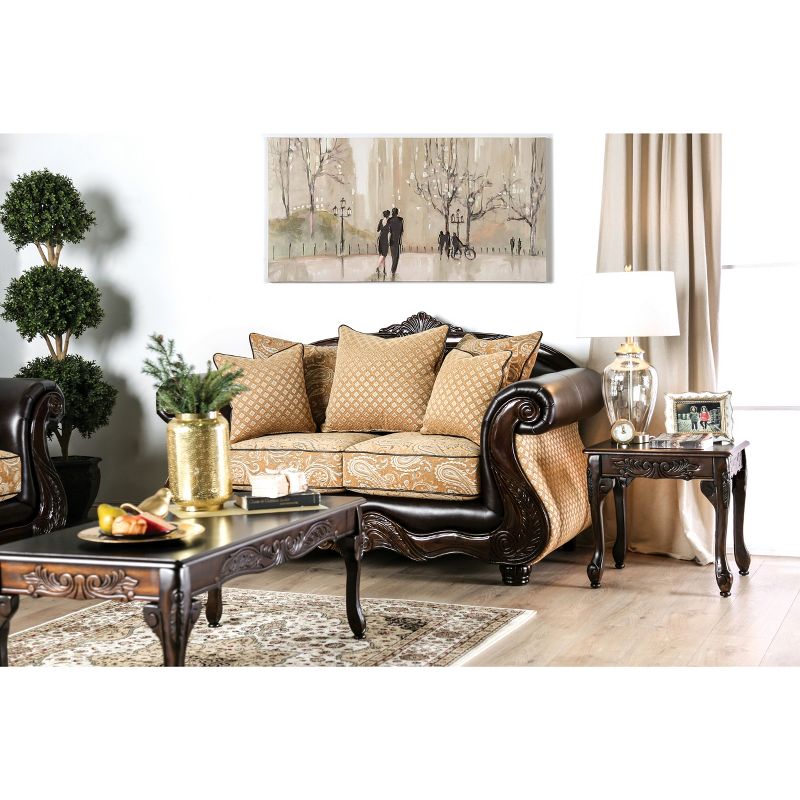 Harper Loveseat Yukon Gold/Espresso - HOMES: Inside + Out